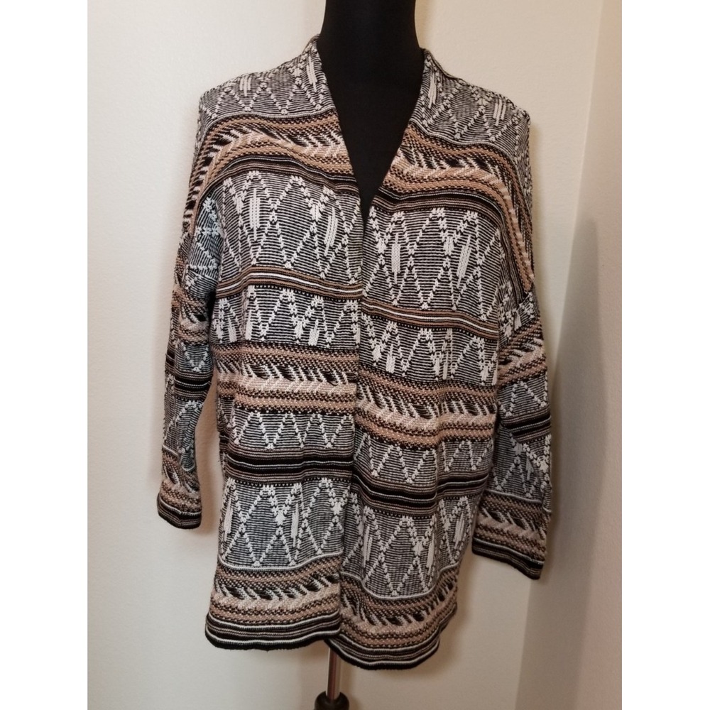 Old Navy Womens XL Cardigan Textured Aztec Southwestern Retro Boho Earthy Hippie